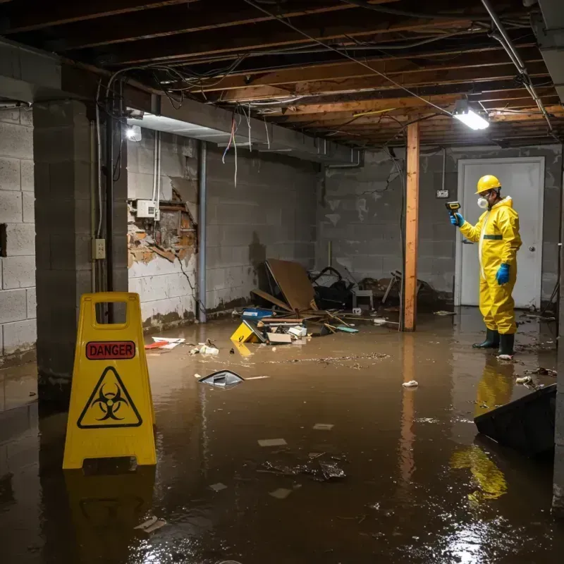 Flooded Basement Electrical Hazard in North Browning, MT Property